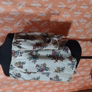 Cream color floral blouse
